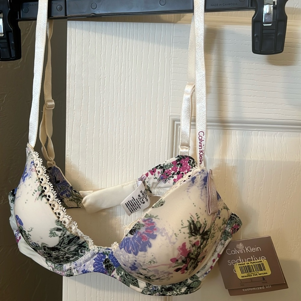 Floral Calvin Klein bra